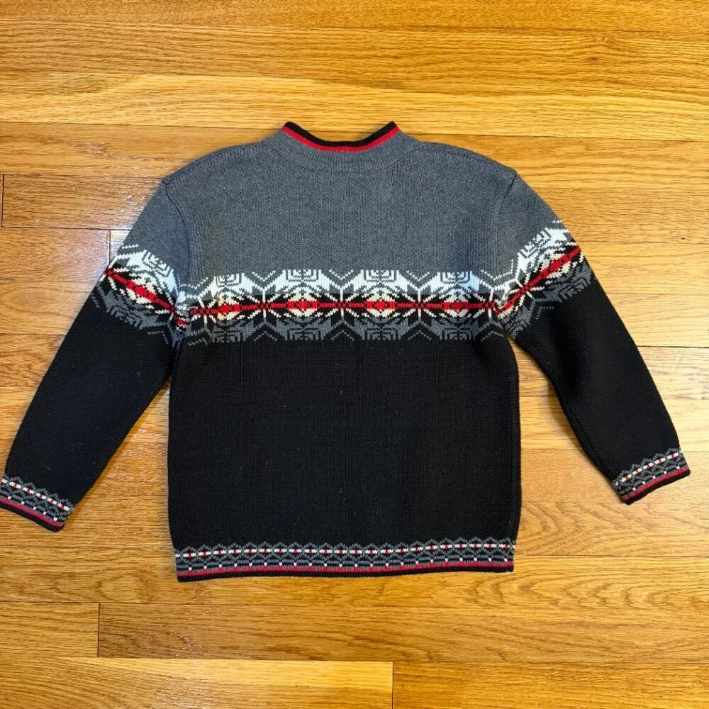Hanna Andersson 1/4 Zip Fair Isle Nordic Sweater - Kids Size 5 (110) - Picture 6 of 6